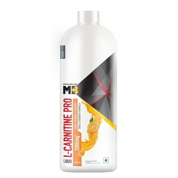 61Pad2NmewL._SX679_ MuscleBlaze Liquid L-Carnitine PRO (Tangy Orange, 450ml) | 3300mg L- Carnitine | Triple Strength Formula