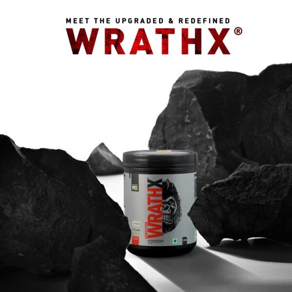 MuscleBlaze Pre Workout Wrathx Powder, Fruit Fury (20 Servings, 340g) | With Creapure, NitroBlaze & BioPerine