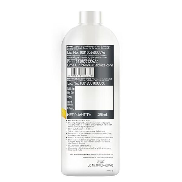71iW7SnFU+L._SX679_ MuscleBlaze Liquid L-Carnitine PRO (Tangy Orange, 450ml) | 3300mg L- Carnitine | Triple Strength Formula